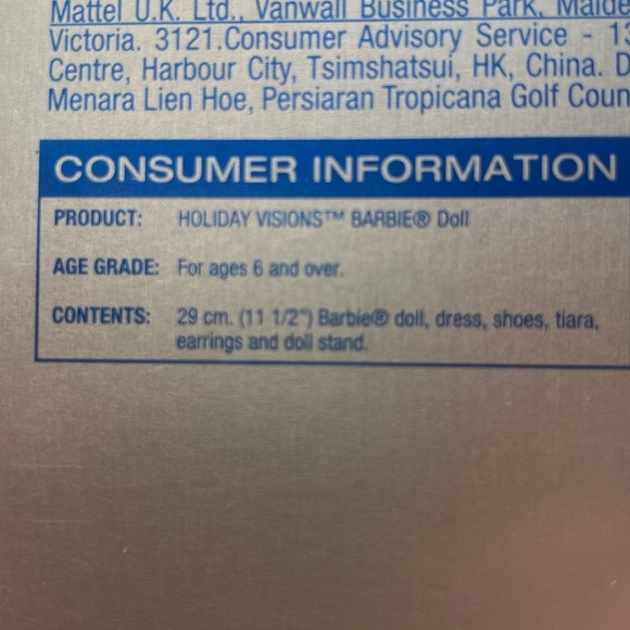 2003 Barbie Holiday Visions Winter Fantasy 1st In Series Special Edition - Picture 9 of 9